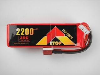 [ET4S2200-35C-T]LiPo4S-2200mAh(35C)Ｔ型コネクター