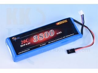 [KK-BT853]受信機用LiFeバッテリー KKHOBBY  6.6V 3800mA //55A12A