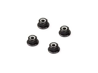 [hnql5-b]M5 Black Aluminum Flange Lock Nut (4pcs/bag)【在庫限りで販売終了】