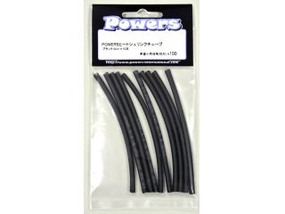 [PJ-C065BK]POWERS ヒートシュリンクチューブ 2.0mm 10cm×10本 ブラック