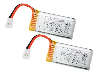 [XKK100-016-1]Li-Poバッテリー 3.7V 300mAh (K100/X100/V966/V911S/XKA110)2個