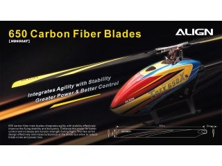 [HD650A]【メーカー欠品中】650 Carbon Fiber Blades-Yellow