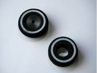[T01226]カラーライトスポンジタイヤ 黒 20㎜ (LS-20B)