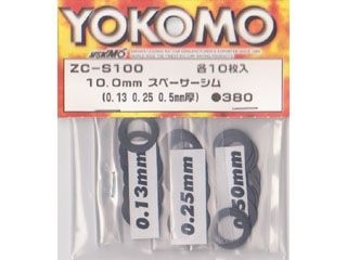 [ZC-S100]各１０枚入１０.０ｍｍスペーサーシム【在庫限りで販売終了】